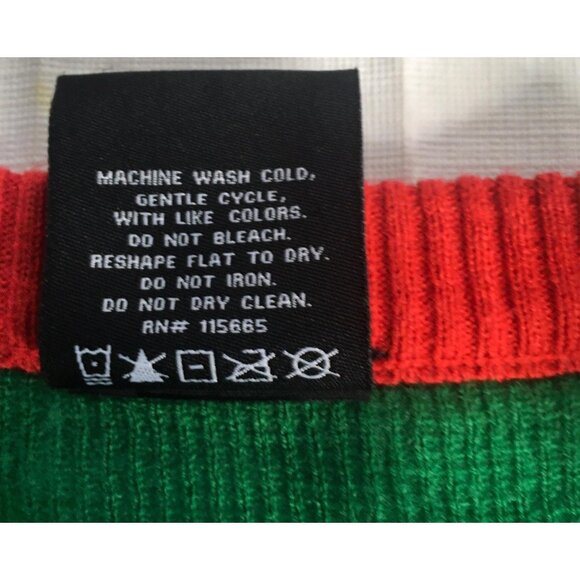 Tom and Jerry Sweater Mens Large Green Red Christmas Ugly Crewneck Pullover - Picture 9 of 15